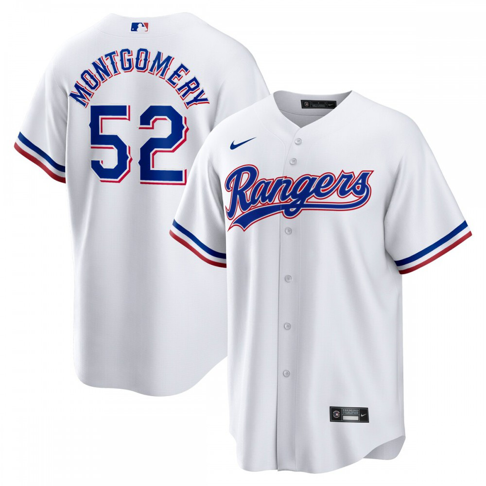 Jordan Montgomery Texas Rangers Home Replica Player Jersey - White-Pro Kit Vault | Brand New 26/27 Sports Jerseys
